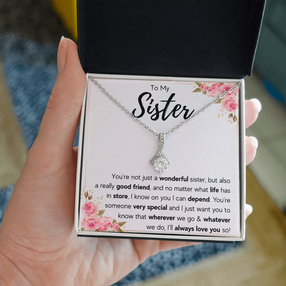 TO MY SISTER LOVE YOU SO ALLURING NECKLACE GIFT SET