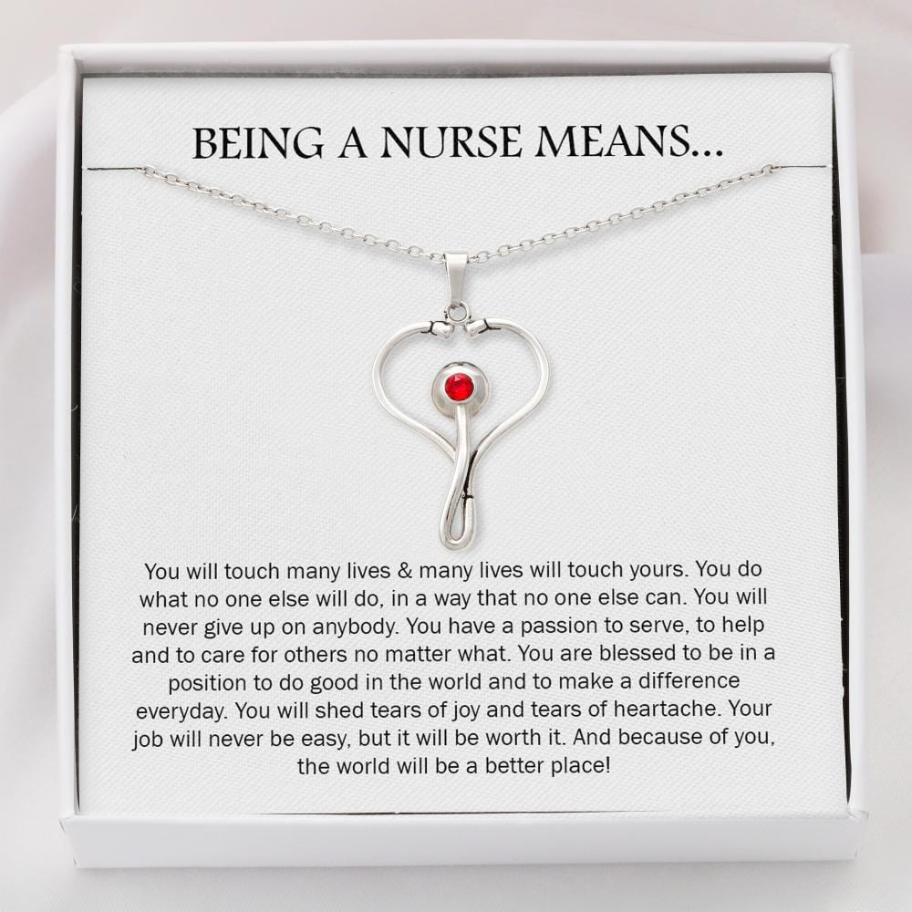 Being a Nurse Means - Stethoscope Necklace