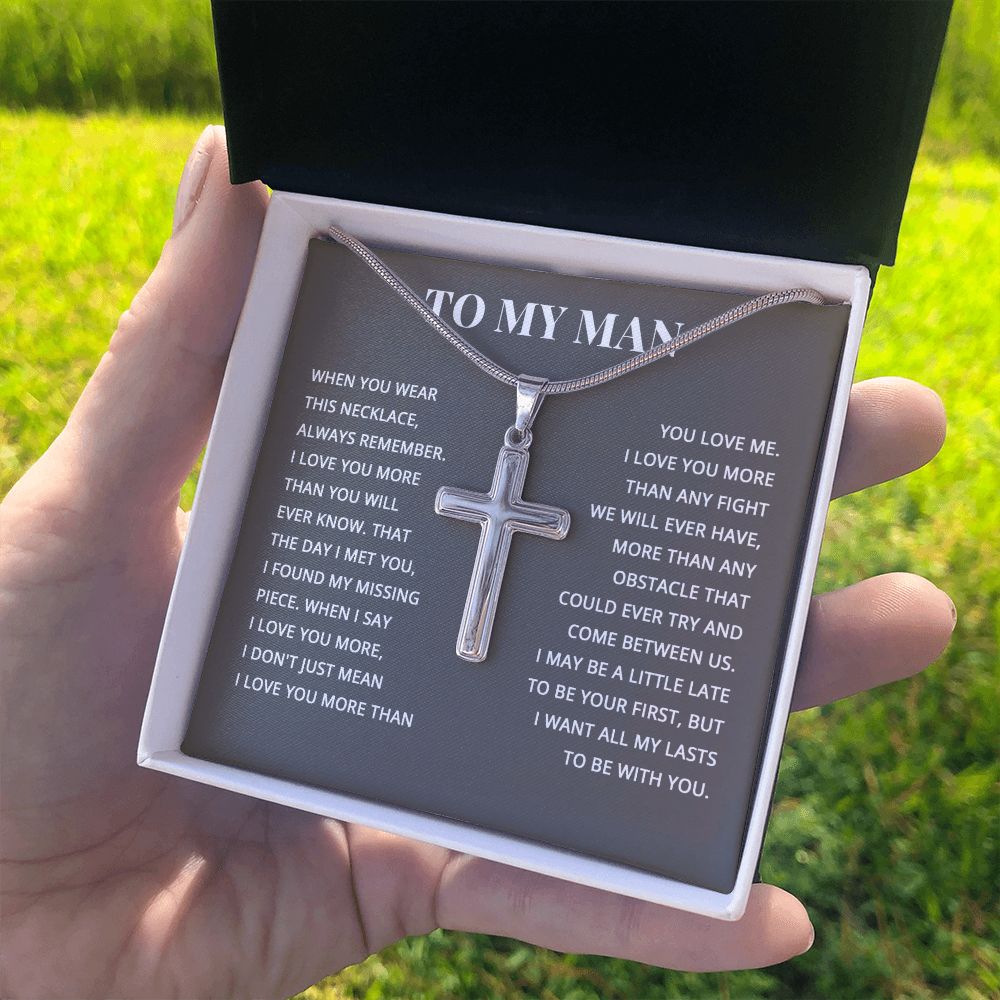 TO MY MAN ALL MY LASTS CROSS NECKLACE GIFT SET