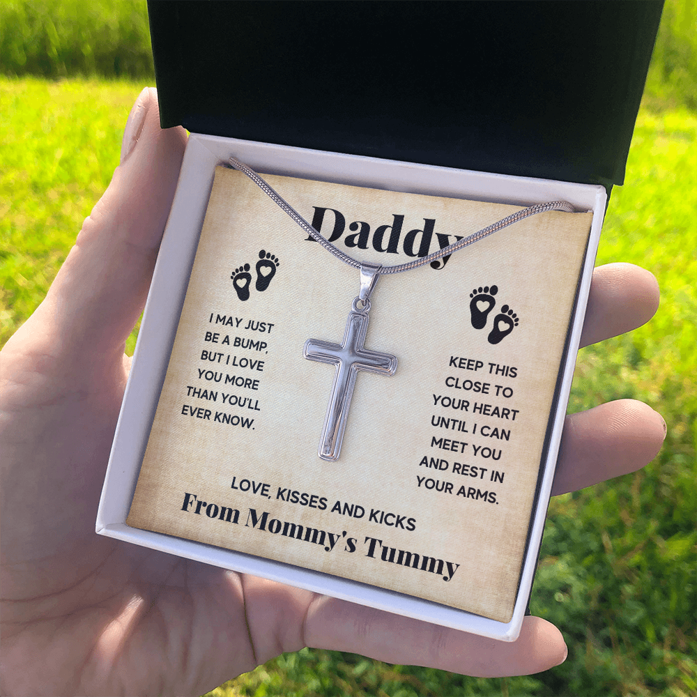 DADDY BUMP CROSS NECKLACE GIFT SET