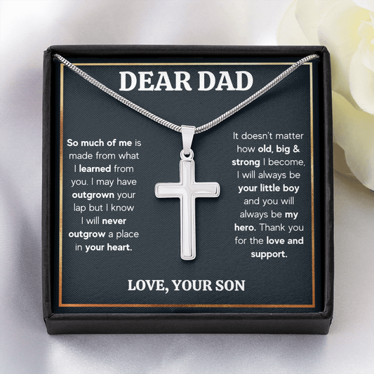 TO MY DAD OUTGROWN CROSS NECKLACE GIFT SET