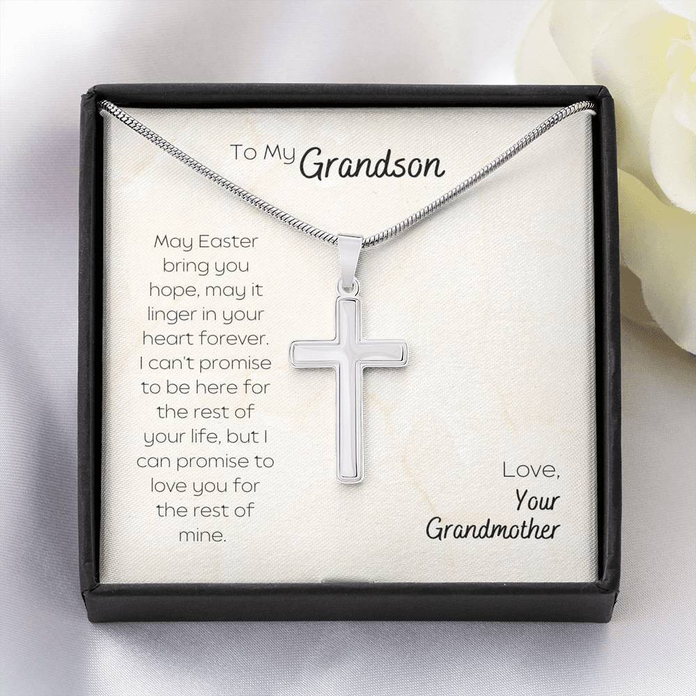 To My Grandson - Linger In Your Heart Forever - Necklace