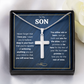 TO MY SON SKIES CROSS NECKLACE GIFT SET