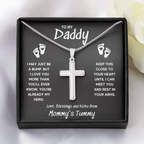 TO MY DADDY HERO CROSS NECKLACE GIFT SET