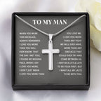 TO MY MAN ALL MY LASTS CROSS NECKLACE GIFT SET