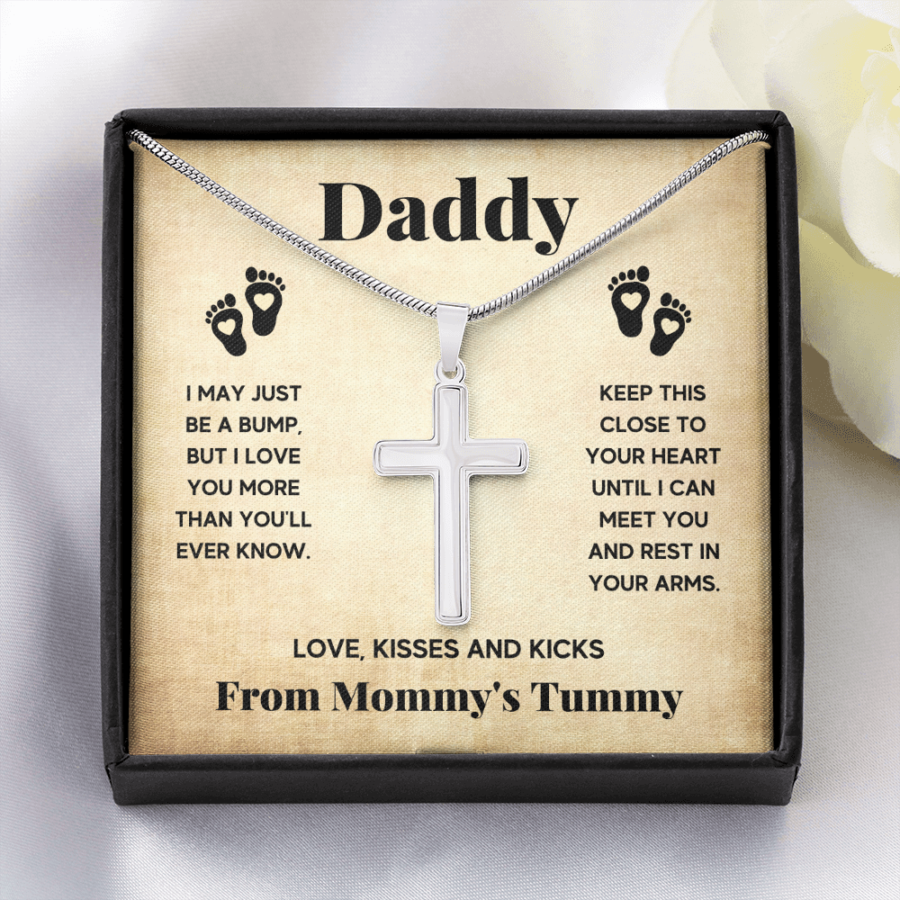 DADDY BUMP CROSS NECKLACE GIFT SET