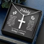 TO MY DADDY HERO CROSS NECKLACE GIFT SET