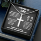 STEPPED UP DAD CROSS NECKLACE GIFT SET