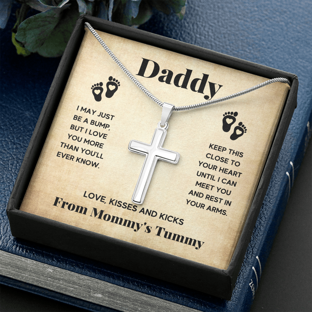DADDY BUMP CROSS NECKLACE GIFT SET