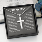 TO MY MAN ALL MY LASTS CROSS NECKLACE GIFT SET