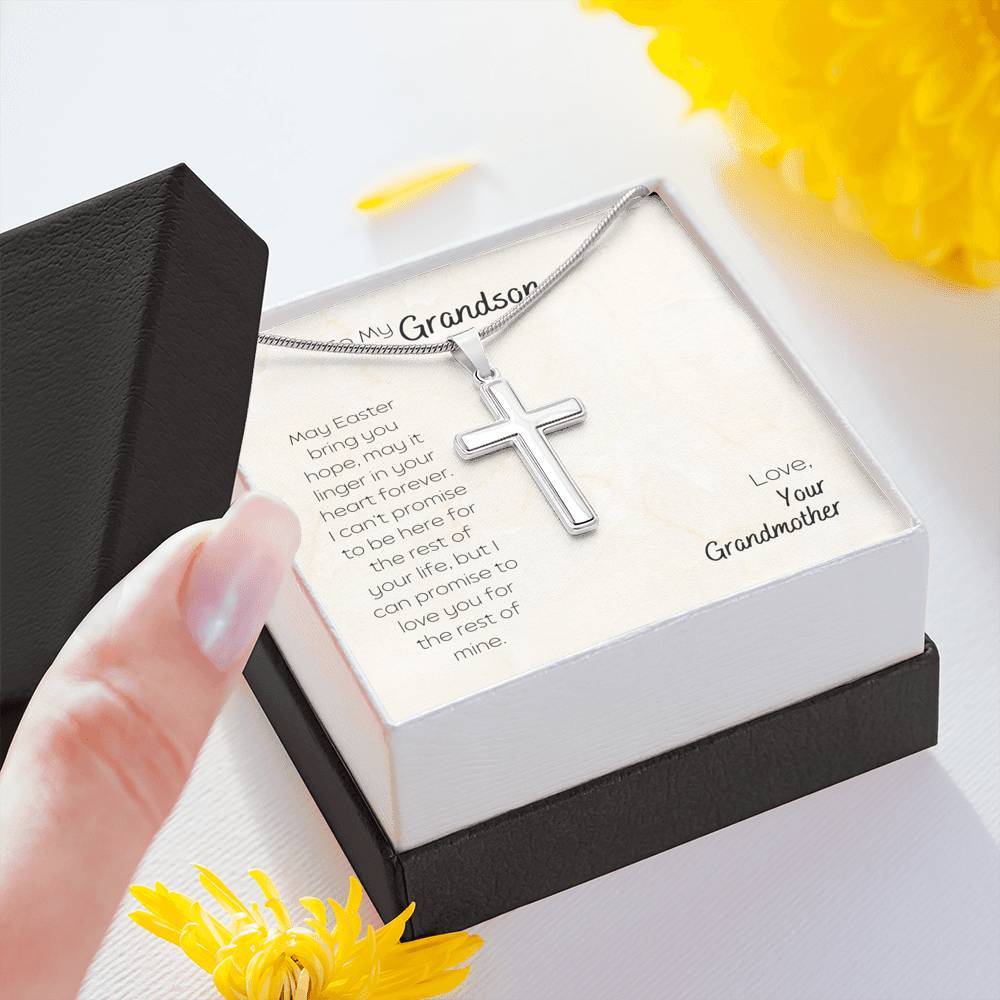 To My Grandson - Linger In Your Heart Forever - Necklace