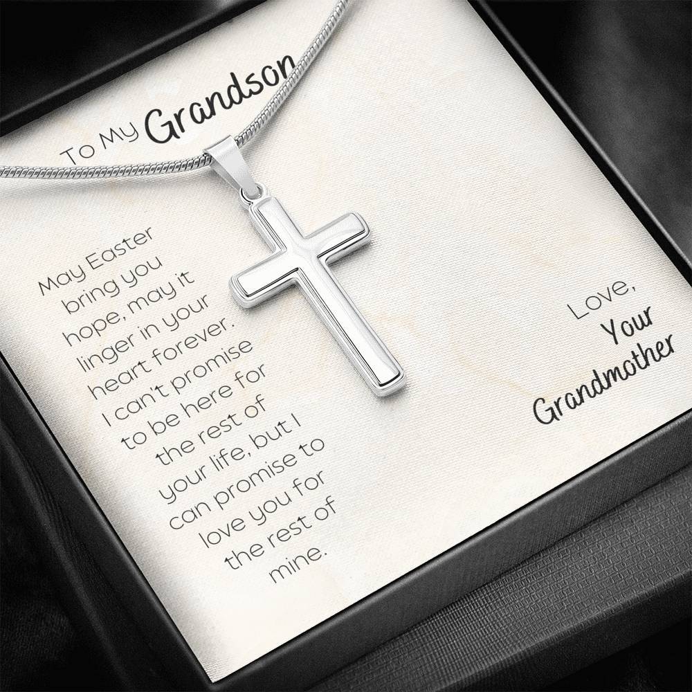 To My Grandson - Linger In Your Heart Forever - Necklace