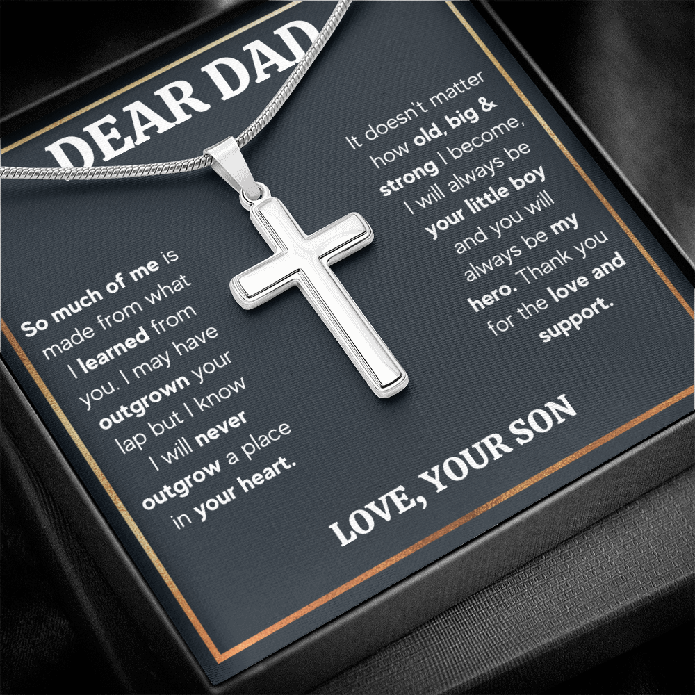 TO MY DAD OUTGROWN CROSS NECKLACE GIFT SET