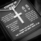 STEPPED UP DAD CROSS NECKLACE GIFT SET