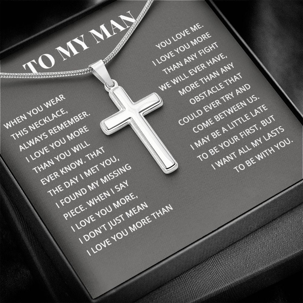 TO MY MAN ALL MY LASTS CROSS NECKLACE GIFT SET