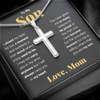 TO MY SON REASONS CROSS NECKLACE GIFT SET