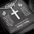 TO MY DADDY HERO CROSS NECKLACE GIFT SET