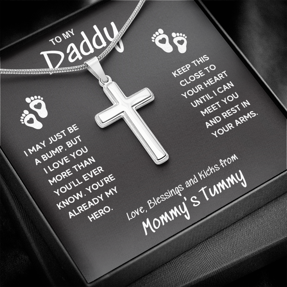 TO MY DADDY HERO CROSS NECKLACE GIFT SET
