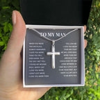 TO MY MAN ALL MY LASTS CROSS NECKLACE GIFT SET