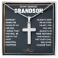 TO MY DEAREST GRANDSON CHAPTERS CROSS NECKLACE GIFT SET