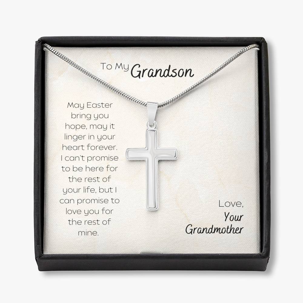 To My Grandson - Linger In Your Heart Forever - Necklace