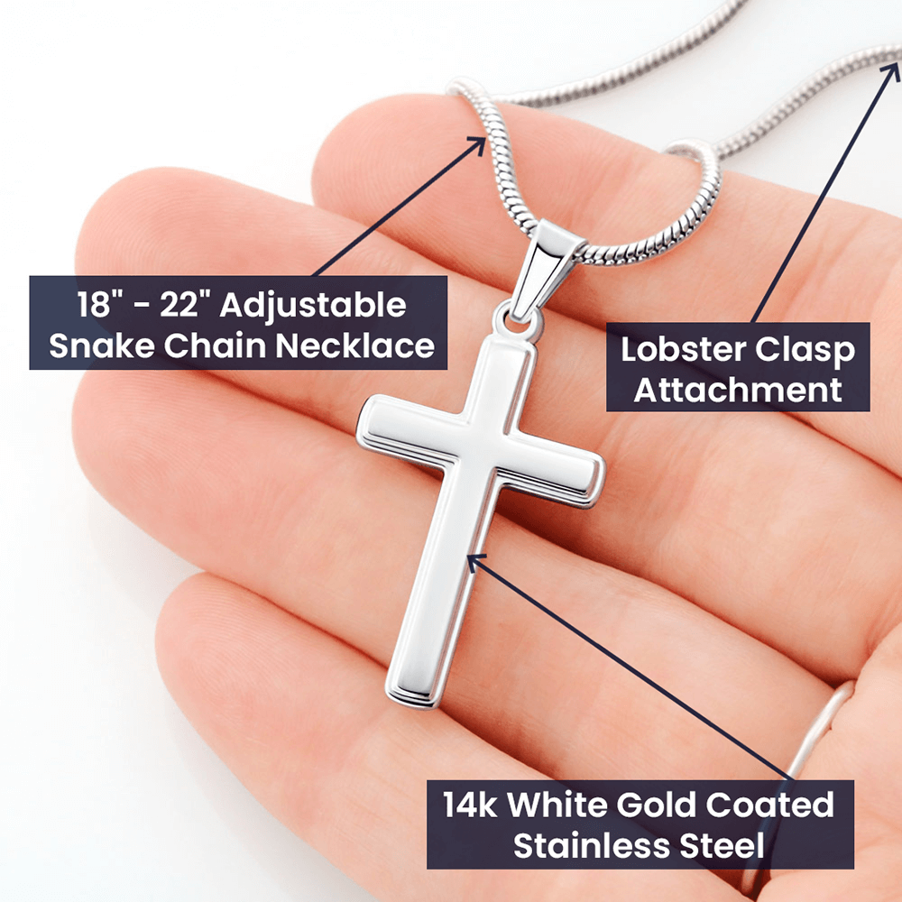 TO MY DAD OUTGROWN CROSS NECKLACE GIFT SET