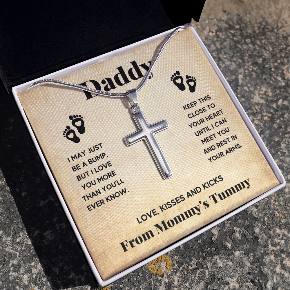 DADDY BUMP CROSS NECKLACE GIFT SET