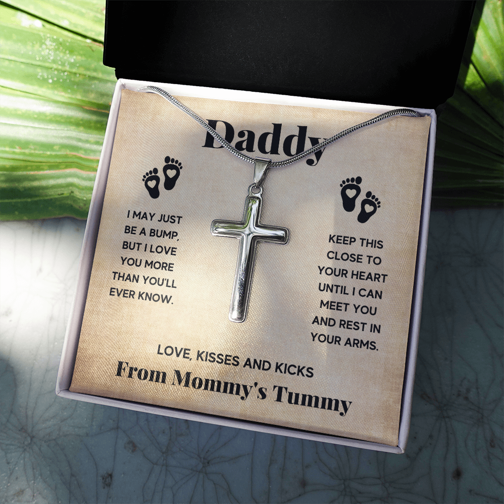 DADDY BUMP CROSS NECKLACE GIFT SET
