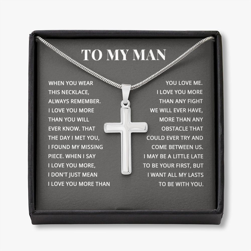TO MY MAN ALL MY LASTS CROSS NECKLACE GIFT SET