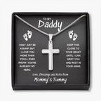 TO MY DADDY HERO CROSS NECKLACE GIFT SET
