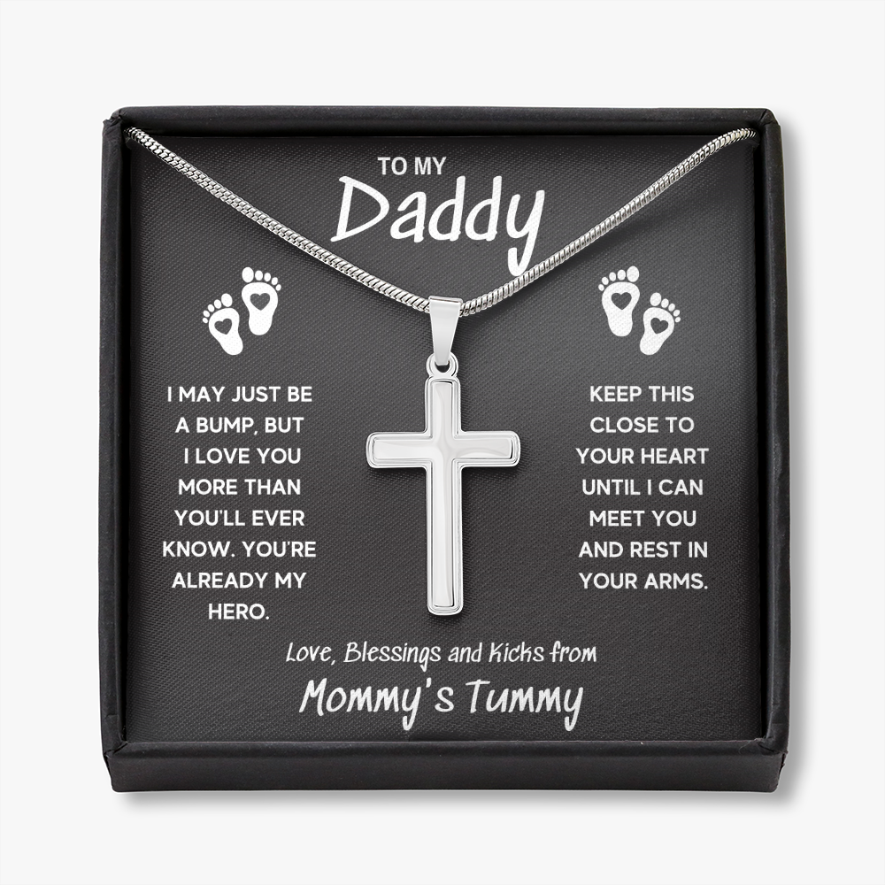 TO MY DADDY HERO CROSS NECKLACE GIFT SET