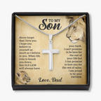 TO MY SON THIS OLD LION CROSS NECKLACE GIFT SET