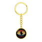 The Dadalorian, High Quality Circle Pendant Keychain, Engravable, Gift for Dad