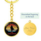 The Dadalorian, High Quality Circle Pendant Keychain, Engravable, Gift for Dad