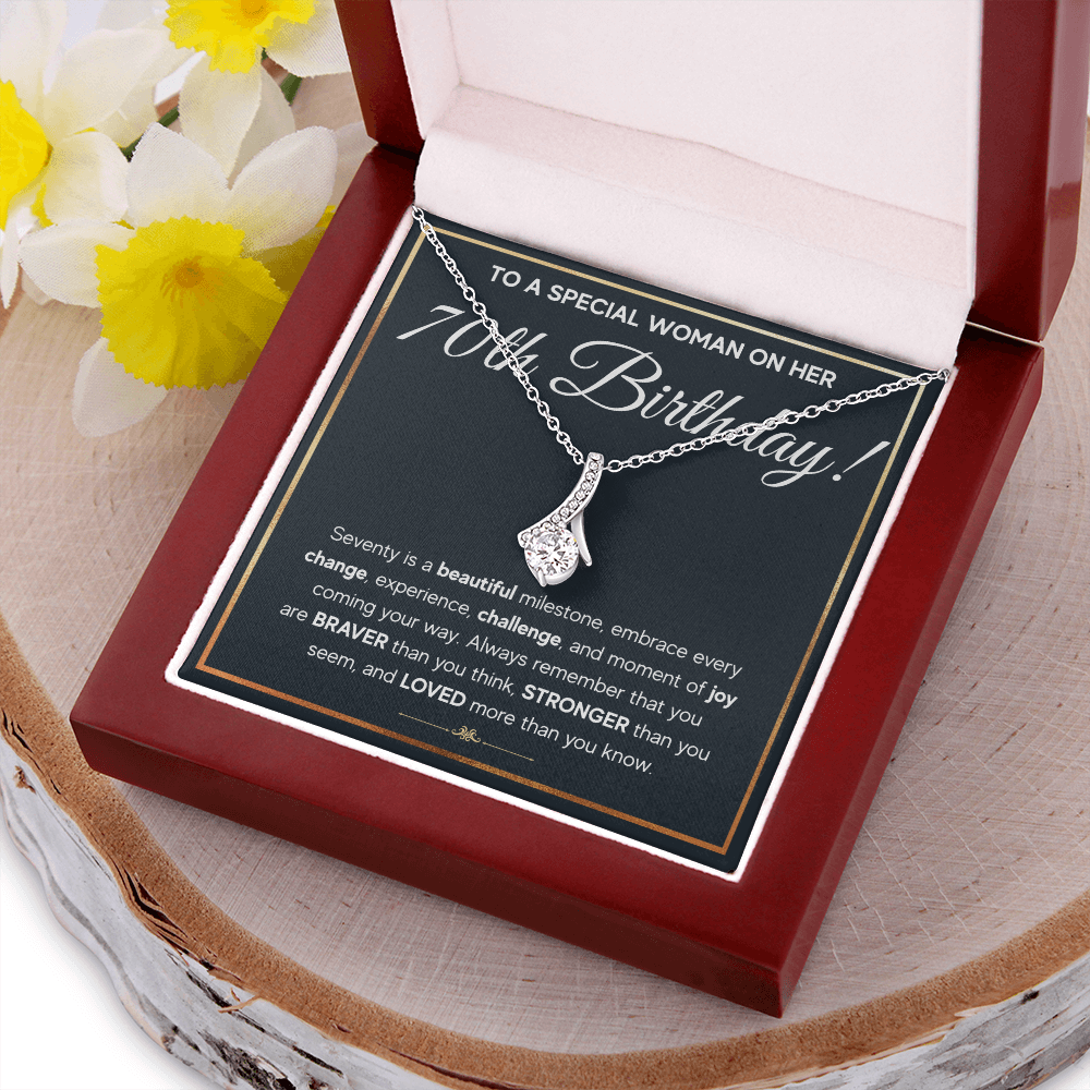 70TH BIRTHDAY MILESTONE ALLURING NECKLACE GIFT SET