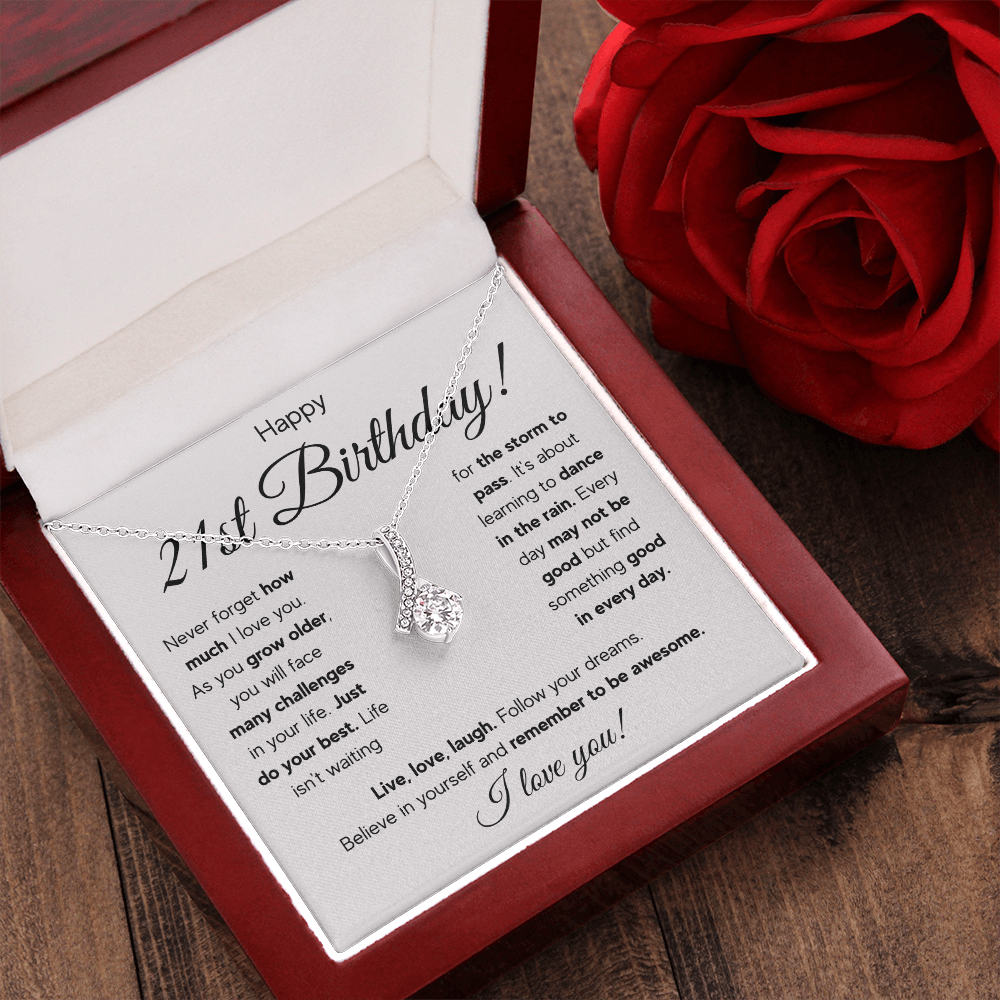 21ST BIRTHDAY RAIN ALLURING NECKLACE GIFT SET