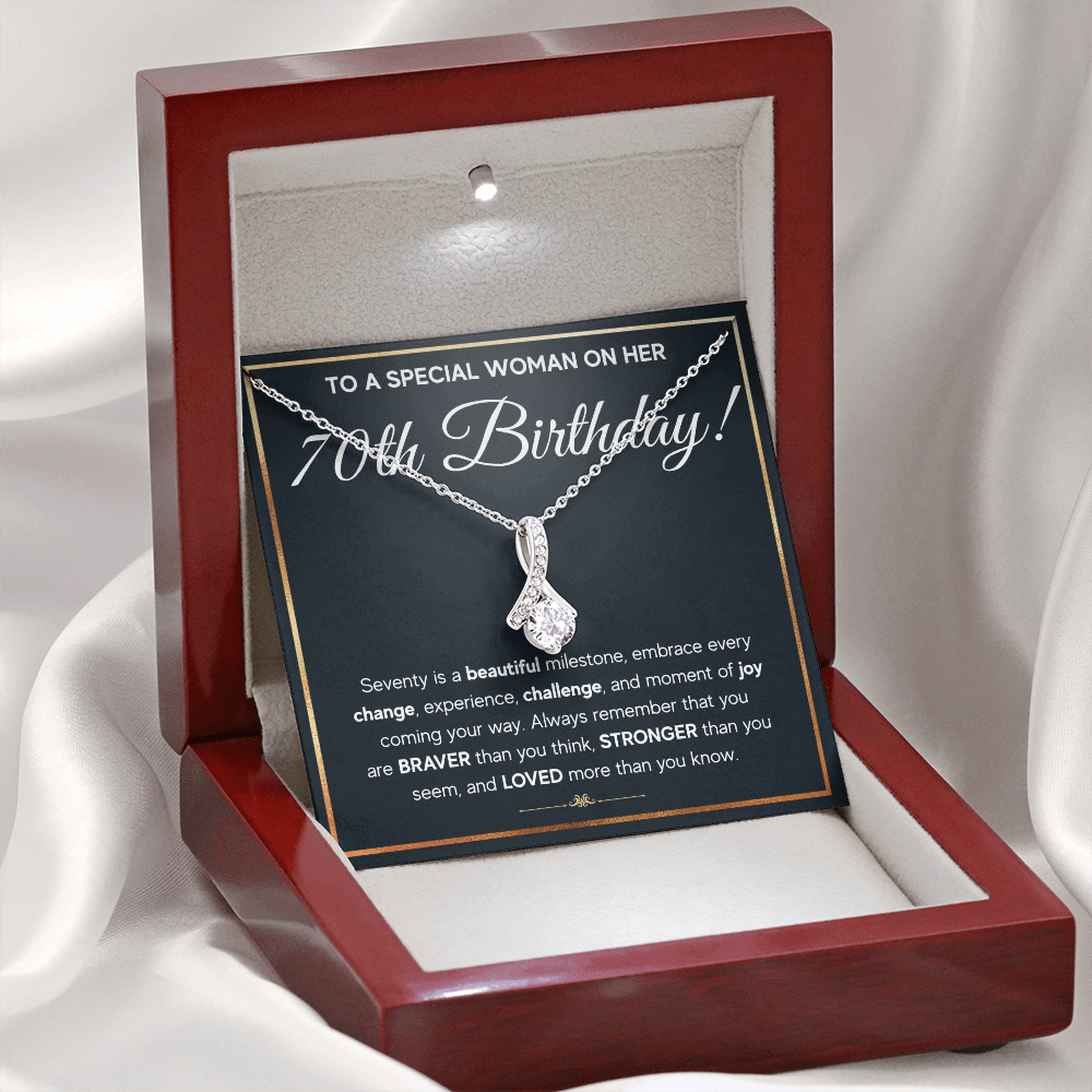 70TH BIRTHDAY MILESTONE ALLURING NECKLACE GIFT SET