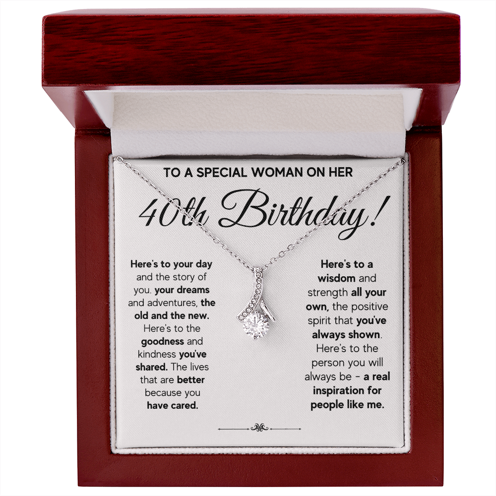 40TH BIRTHDAY WISDOM ALLURING NECKLACE GIFT SET
