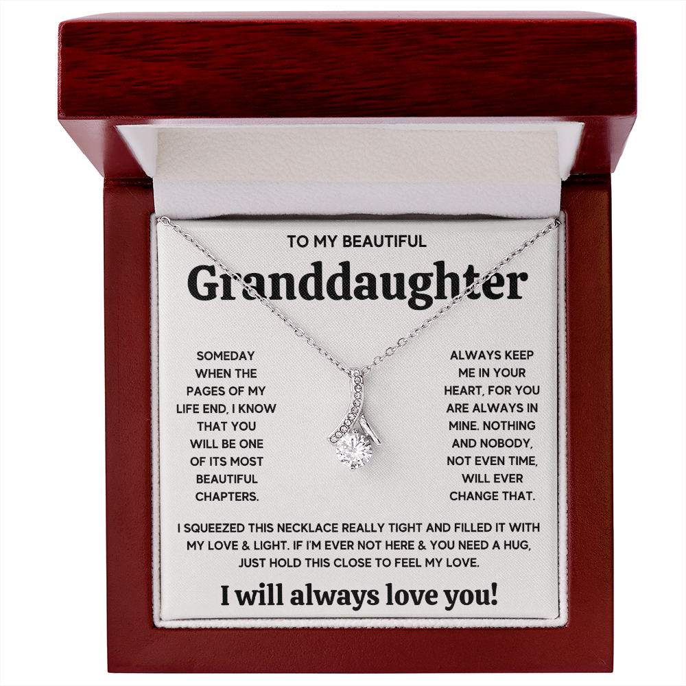 TO MY GRANDDAUGHTER SQUEEZED GOLD ALLURING NECKLACE GIFT SET