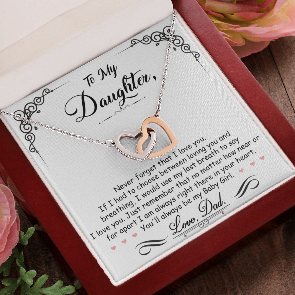 TO MY DAUGHTER BREATHING INTERLOCKING NECKLACE GIFT SET