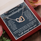 TO MY GRANDDAUGHTER SQUEEZED INTERLOCKING NECKLACE GIFT SET