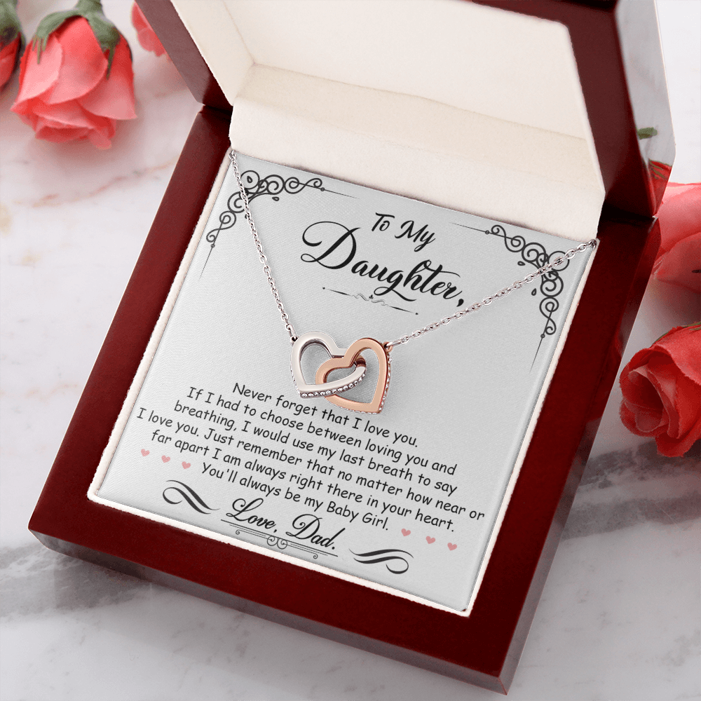 TO MY DAUGHTER BREATHING INTERLOCKING NECKLACE GIFT SET