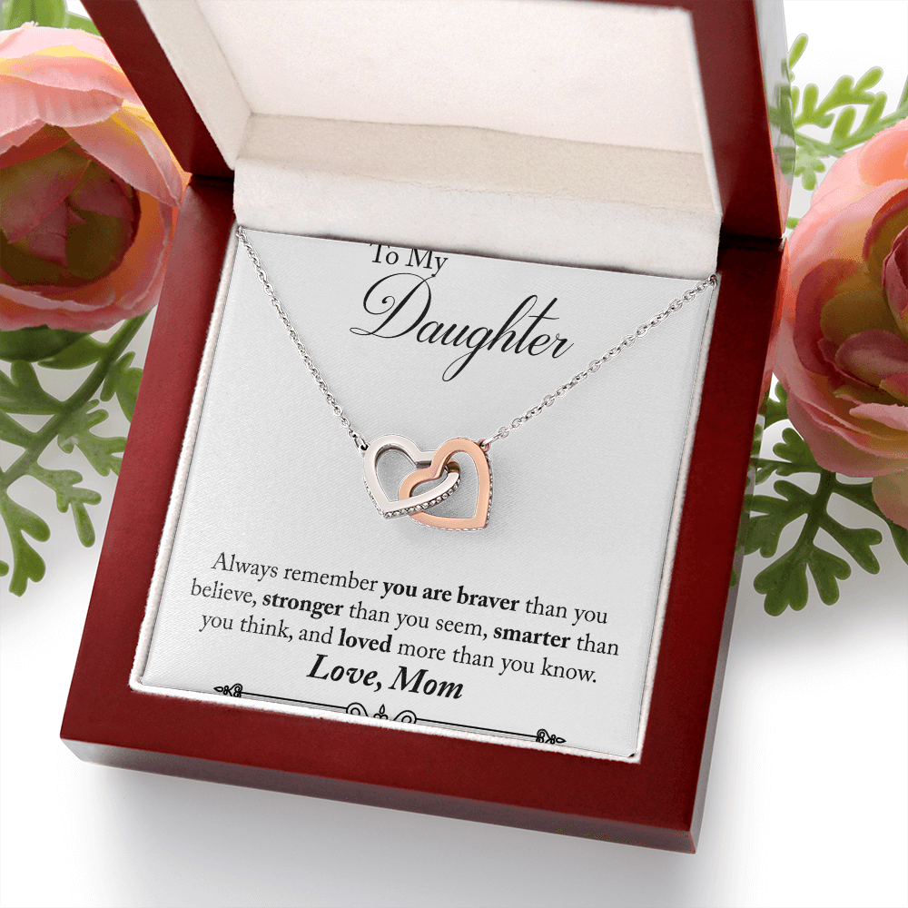 TO MY DAUGHTER BRAVER INTERLOCKING NECKLACE GIFT SET
