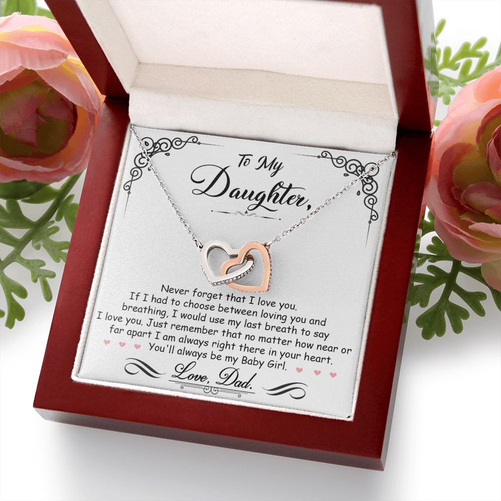TO MY DAUGHTER BREATHING INTERLOCKING NECKLACE GIFT SET