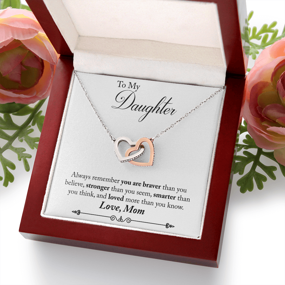 TO MY DAUGHTER BRAVER INTERLOCKING NECKLACE GIFT SET