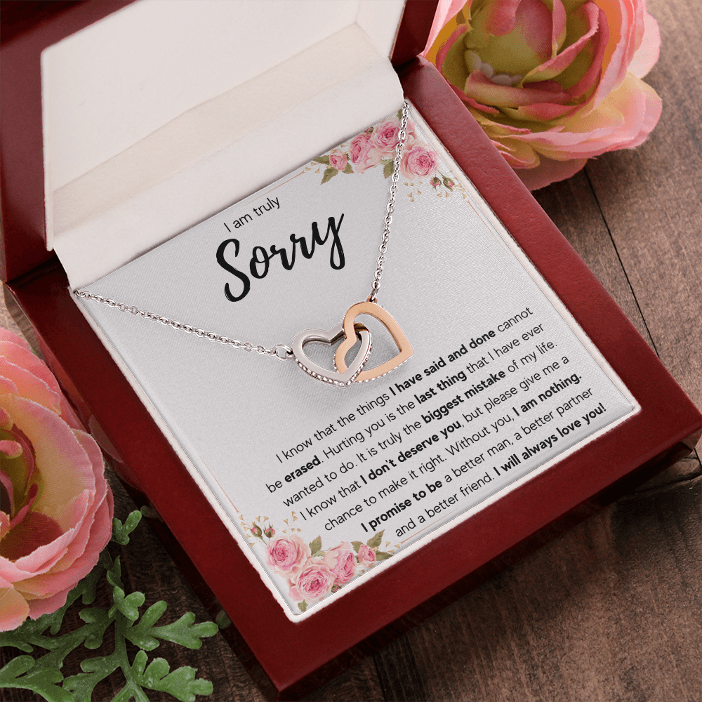 I'M SORRY MISTAKE INTERLOCKING NECKLACE GIFT SET