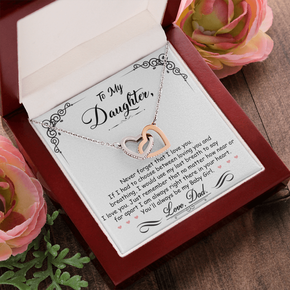 TO MY DAUGHTER BREATHING INTERLOCKING NECKLACE GIFT SET