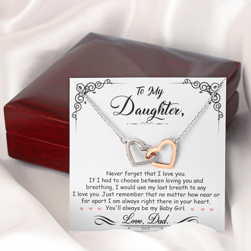 TO MY DAUGHTER BREATHING INTERLOCKING NECKLACE GIFT SET