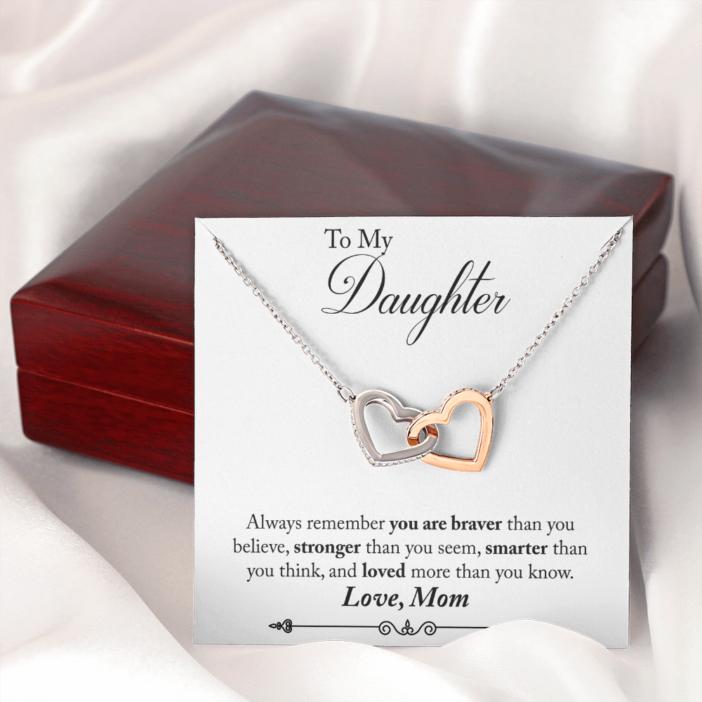 TO MY DAUGHTER BRAVER INTERLOCKING NECKLACE GIFT SET