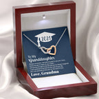 Graduation 2021, To Granddaughter, Interlocking Hearts Necklace, Always Remember